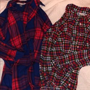 Bundle of plaid shirts